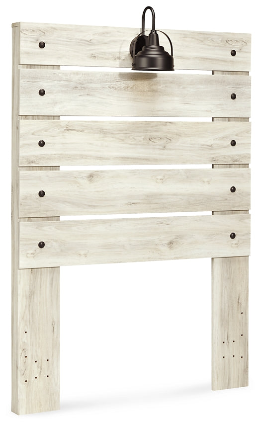 Cambeck  Panel Headboard With Mirrored Dresser And Chest