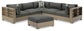 Citrine Park 5-Piece Outdoor Sectional with Ottoman