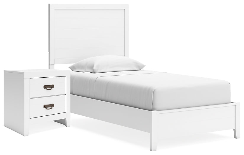 Binterglen Twin Panel Bed with Nightstand