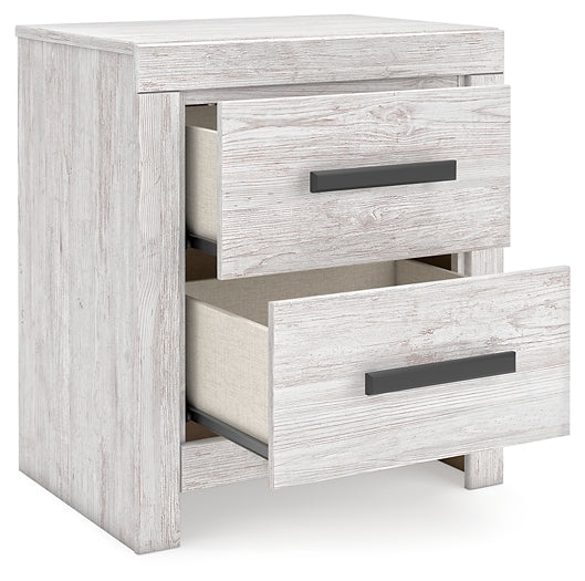 Cayboni Full Panel Bed with Mirrored Dresser and 2 Nightstands