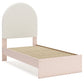 Wistenpine Twin Upholstered Panel Bed with Dresser