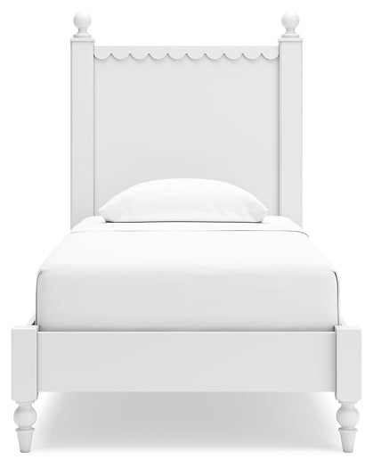 Mollviney Twin Panel Bed with Nightstand