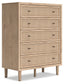 Cielden Full Panel Bed with Mirrored Dresser and Chest