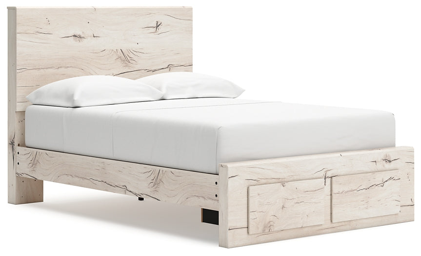 Lawroy Full Panel Storage Bed with Mirrored Dresser and Nightstand