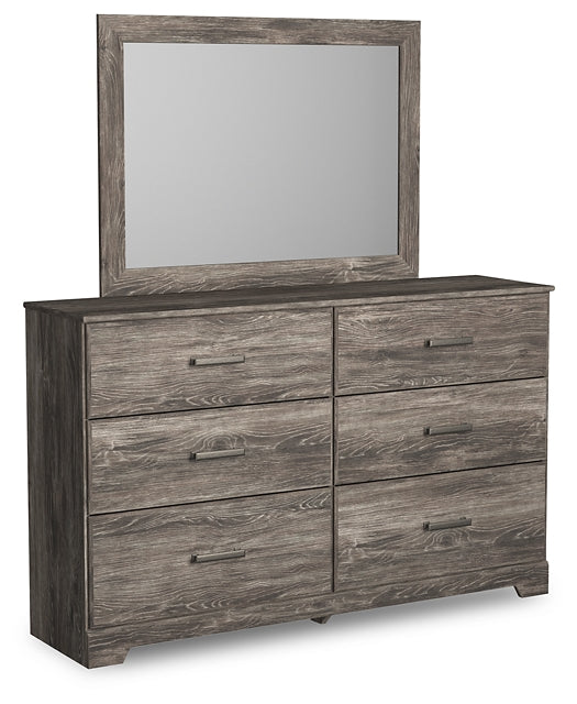 Ralinksi Twin Panel Bed with Mirrored Dresser